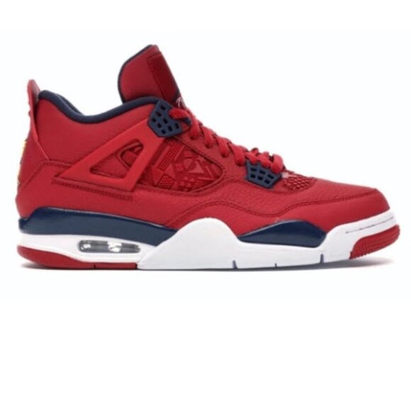 Nike Air Jordan 4 Retro Red Sneakers - Picture 1 of 15